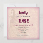 妖精のスイート16パーティー招待状 招待状 (裏面)