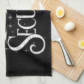 妖精のセキュリティ面白いハロウィーンの衣装 キッチンタオル (四つ折り)