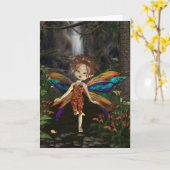 妖精のダリア-挨拶状 カード (黄色い花)