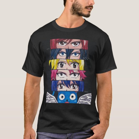 妖精のテールアニメの目 Tシャツ (正面)