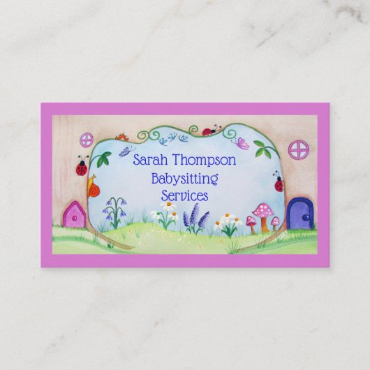 妖精のドアベビーシッターのサービス名刺 名刺 (正面)