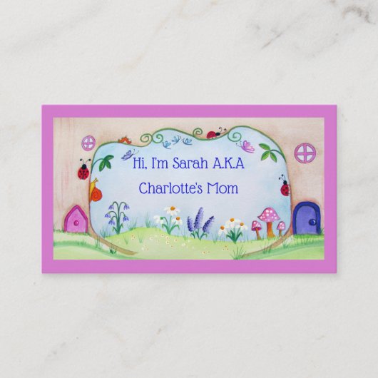 妖精のドア水色ママの名刺 名刺 (正面)