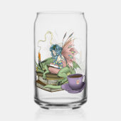 妖精のドラゴンと本の茶友達  ガラス缶 (正面)