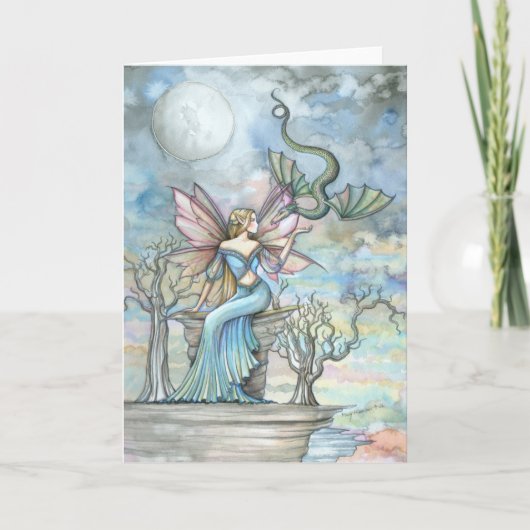 妖精のドラゴングリーティングカードの向こう側の土地 カード (正面)