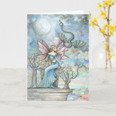 妖精のドラゴングリーティングカードの向こう側の土地 カード (黄色い花)