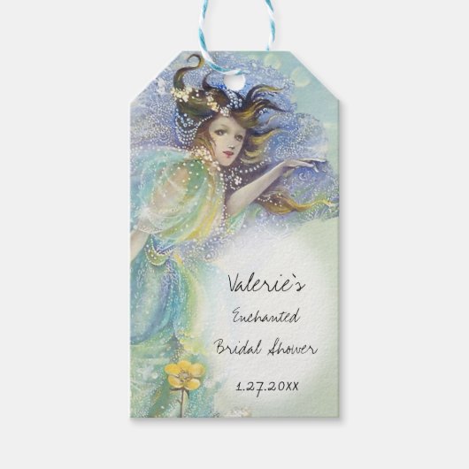妖精のハッピー ブライズシャワー ギフトタグ (正面)