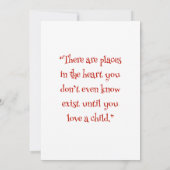 妖精のバタフライ ティー レッド ローズ ベイビー シャワーの名言 招待状 (裏面)