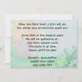 妖精のパーティの招待状 招待状 (裏面)