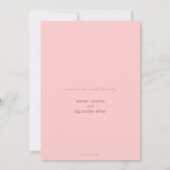 妖精のピンクの水玉模様の女の赤ちゃんの写真の発表 案内状 (裏面)