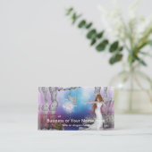 妖精のファンタジーの小妖精や小人の名刺の誕生 名刺 (スタンド正面)