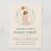 妖精のファーストバースデーパーティー 招待状 (正面)