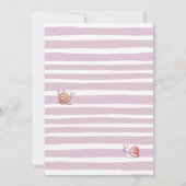 妖精のファーストパーティーフローラルフェアリーズ女の子1歳の誕生日 招待状 (裏面)