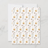 妖精のファースト ヴィンテージ フラワー バースデー 招待状 (裏面)