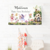 妖精のファースト 1歳の誕生日 エンチャンテッドガーデン 背景 横断幕 (インサイチュ)