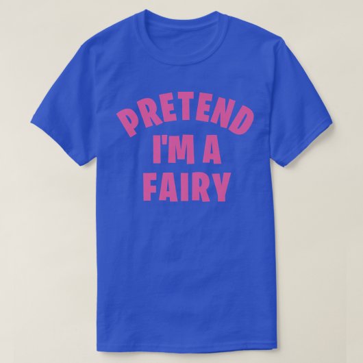 妖精のフリ面白い怠け者ハロウィーンの衣装パー Tシャツ (デザイン正面)