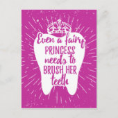妖精のプリンセスでも歯を磨く必要がある ポストカード (正面)