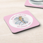 妖精のプリンセスの花のドレス ファッションイラスト コースター (左側)