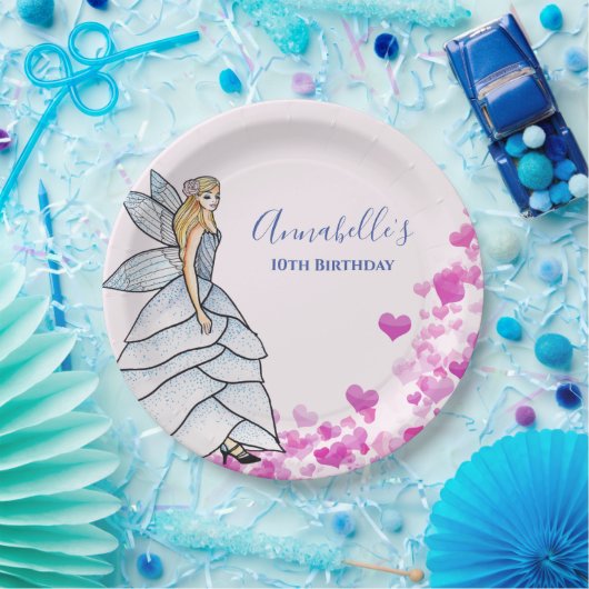 妖精のプリンセスの花びらのドレス ファッションイラスト P ペーパープレート (パーティー)