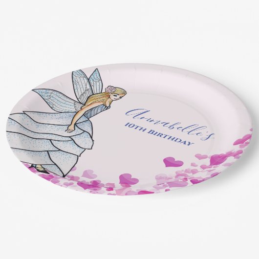 妖精のプリンセスの花びらのドレス ファッションイラスト P ペーパープレート (アングル)