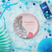 妖精のプリンセスの花びらドレス ファッションイラスト ペーパープレート (パーティー)