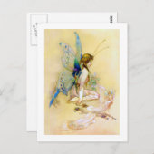 妖精のプリンセスは妖精によって服を着せられます ポストカード (正面/裏面)