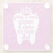 妖精のプリンセスは彼女の歯をみがく必要があります ガラスコースター (裏面)