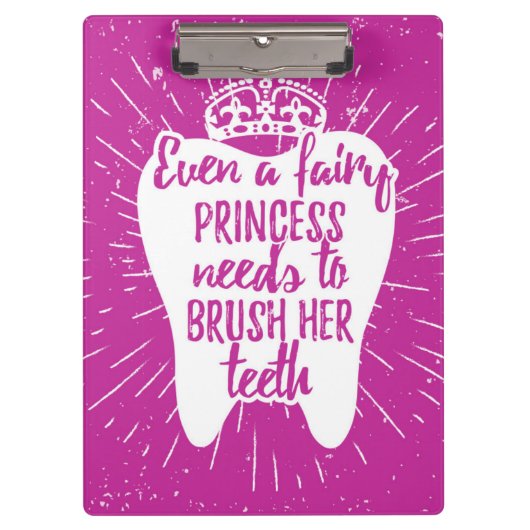 妖精のプリンセスは彼女の歯をみがく必要があります クリップボード (正面)