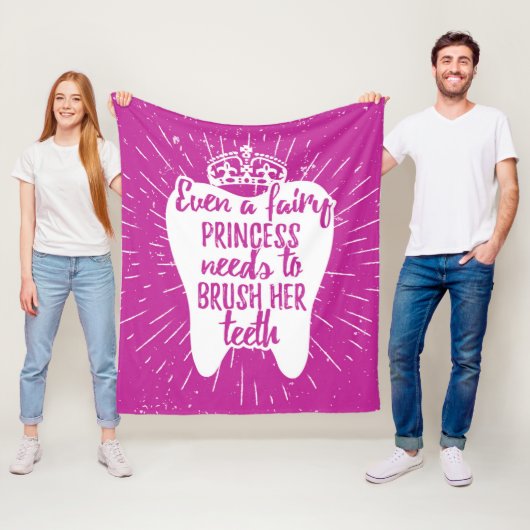 妖精のプリンセスは彼女の歯をみがく必要があります フリースブランケット (インサイチュ)