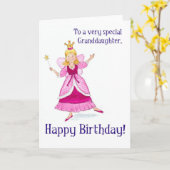 妖精のプリンセス誕生日カード孫娘 カード (黄色い花)