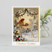 妖精のプレゼント交換 箔シーズンカード (立ち正面)