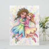 妖精のベスティーズかわいい女の子の友人ファンタジーアートカード (スタンド正面)