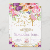 妖精のベビーシャワー招待状フローラベビーシャワー 招待状 (正面/裏面)