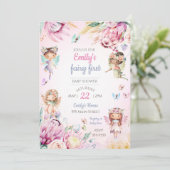 妖精のベビーシャワー招待状 パステルカラー 招待状 (スタンド正面)