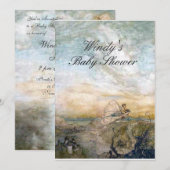 妖精のベビーシャワー招待状 招待状 (正面/裏面)