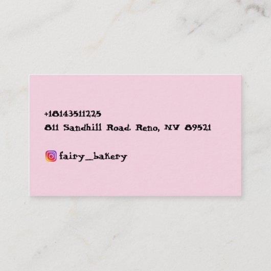 妖精のベーカリー 名刺 (裏面)