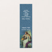 妖精のホワイトドレスのクリフハープキャンドルスターズ青 名刺 (外部フラット)