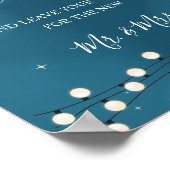 妖精のボケ ストリング ライト ウェディング ゲストブック (角)