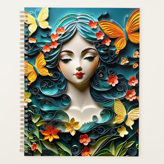 妖精のポートレートが群がるシーンを見せるかもしれない プランナー手帳 (正面)