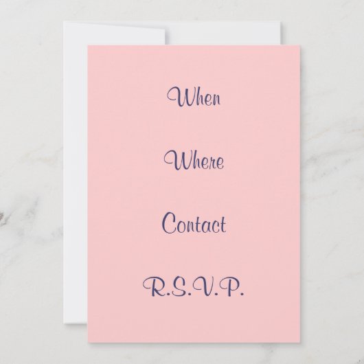 妖精のママベビーシャワー招待状ズバイルネ 招待状 (裏面)