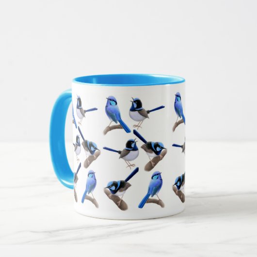 妖精のミソサザイの信号器のマグについて野生 マグカップ (正面左)