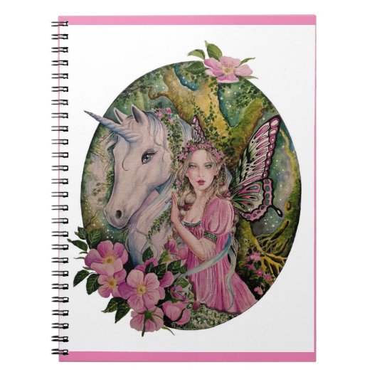 妖精のユニコーンのスパイラルノート ノートブック (正面)
