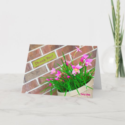妖精のユリありがとう サンキューカード (正面)