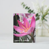 妖精のユリの誕生日おめでとうポストカード ポストカード (スタンド正面)