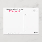 妖精のユリの誕生日おめでとうポストカード ポストカード (裏面)