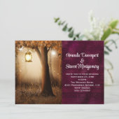 妖精のライトが輝く魔法の森のウェディング 招待状 (スタンド正面)