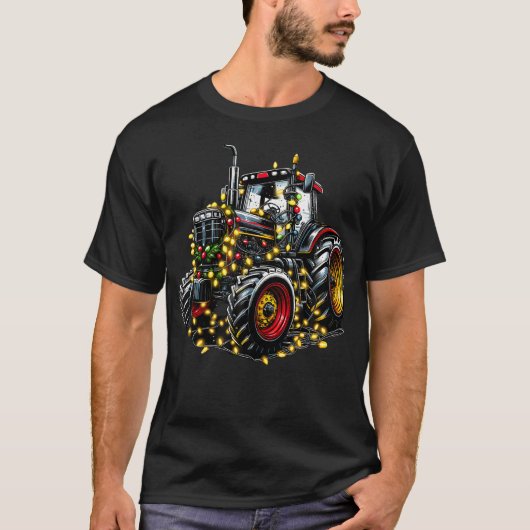 妖精のライトで飾られたトラクター Tシャツ (正面)