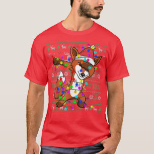 妖精のライトのダビング醜いクリスマスセーターCos Tシャツ