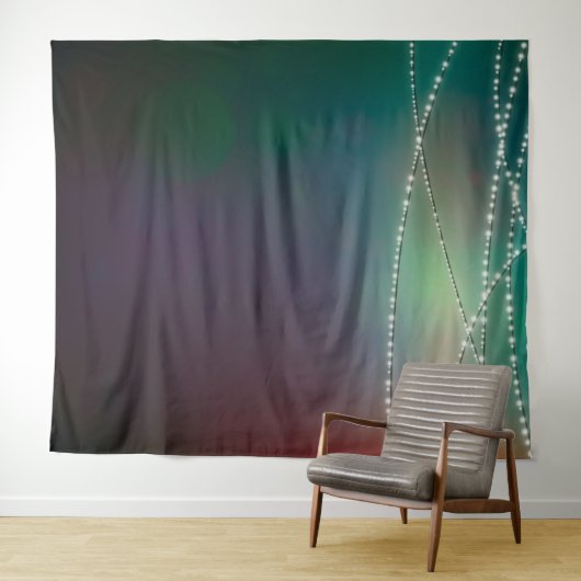 妖精のライト付きグリーンフォトバックドロップ タペストリー (インサイチュ(横))