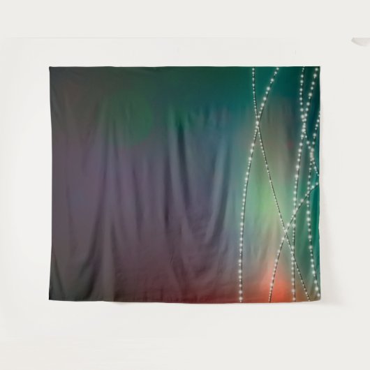 妖精のライト付きグリーンフォトバックドロップ タペストリー (正面(横))