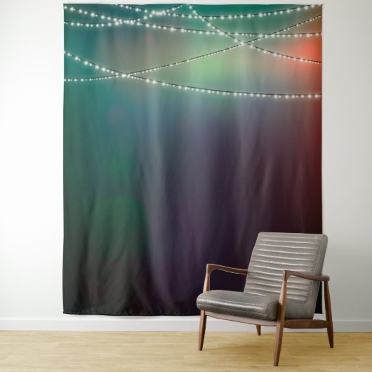 妖精のライト付きグリーンフォトバックドロップ タペストリー (インサイチュ)